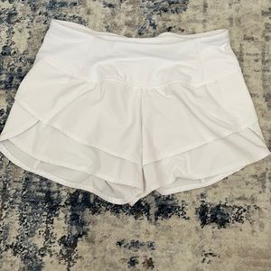 White running shorts